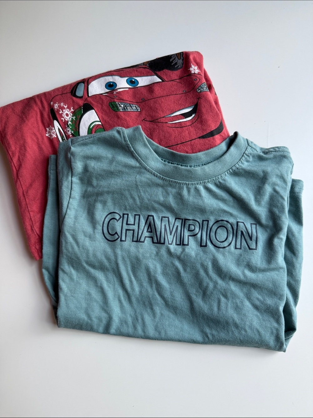 Champion Teal Crewneck Logo Tee